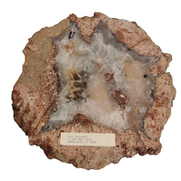 Hand Painted Agate Slab Art Of English Springer Spaniel Portrait 8x7" Signed - Picture 4 of 11